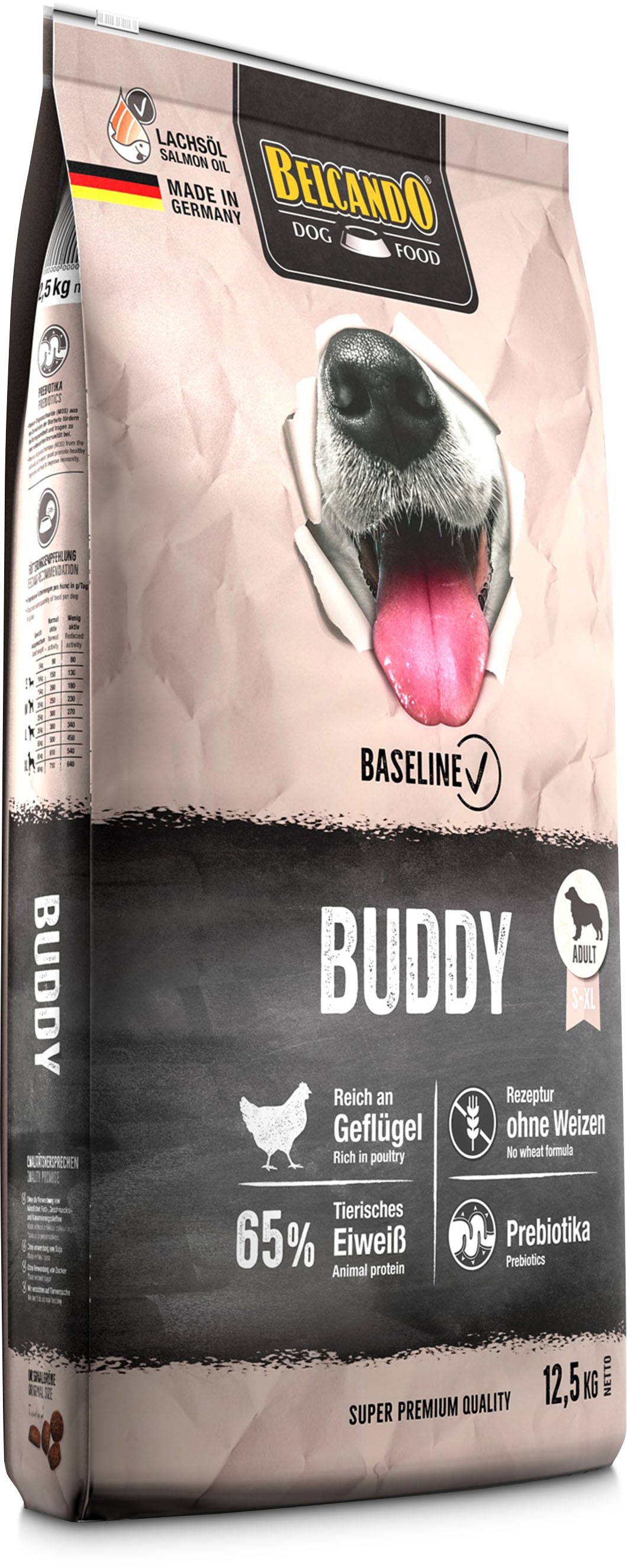 BELCANDO BASELINE BUDDY για ενήλικους σκύλους μεσαίων και μεγαλόσωμων φυλών, με πουλερικά 12,5kg